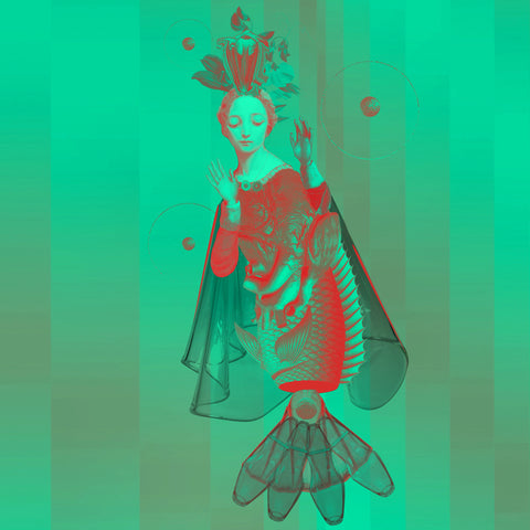 Verde adentro, collage de CASACOLLAGE. Selección 2, obra S2-02.