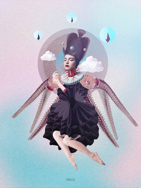 Flotar es caer, collage de CASACOLLAGE. Original actualizado de 3543 × 4724 píxeles.