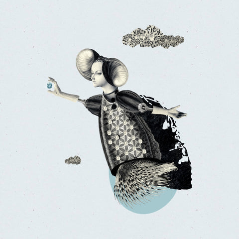 Correo al cielo, collage de CASACOLLAGE. Selección 2, obra S2-17.