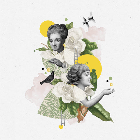 Las palomeras, collage de CASACOLLAGE. Selección 2, obra S2-26.
